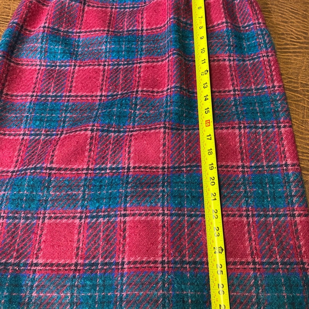 Pendleton Asymmetrical Plaid Skirt in Red and Green